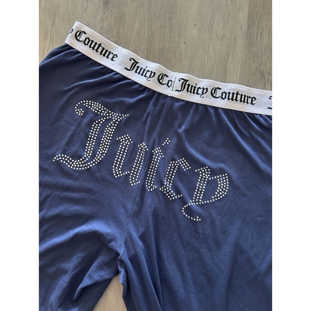 Juicy Couture Women's Blue Studded Pajama Bottoms Size Large